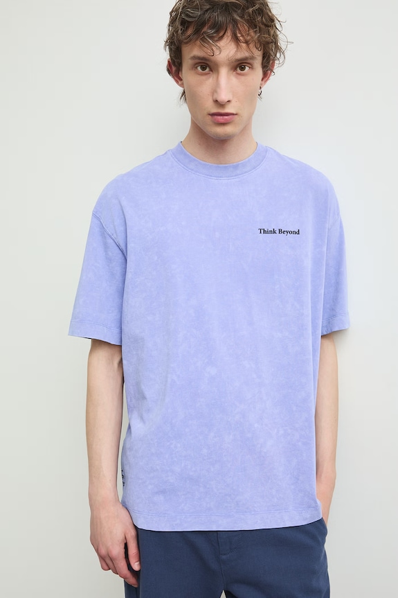 Medicine T-shirt męski bawełniany fioletowy RS26-TSMA53