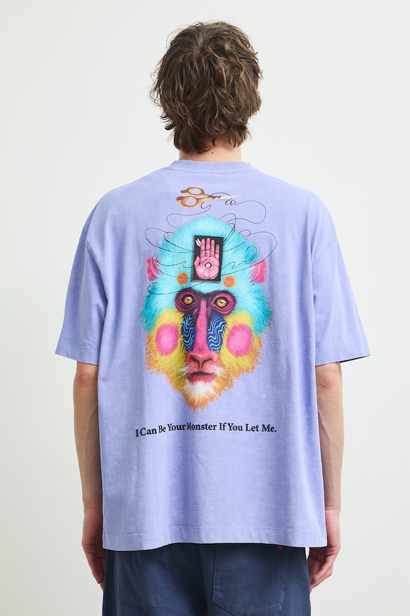 Odzież Medicine T-shirt męski bawełniany RS26-TSMA53 fioletowy