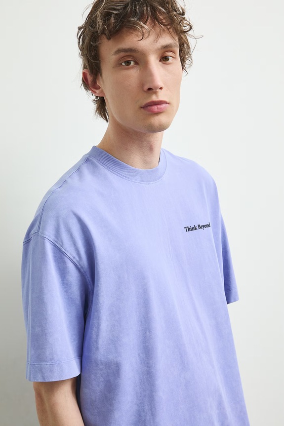 Medicine T-shirt męski bawełniany fioletowy RS26-TSMA53