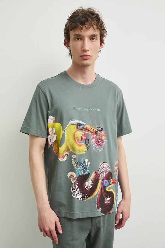 Medicine T-shirt męski bawełniany zielony RS26-TSMA56