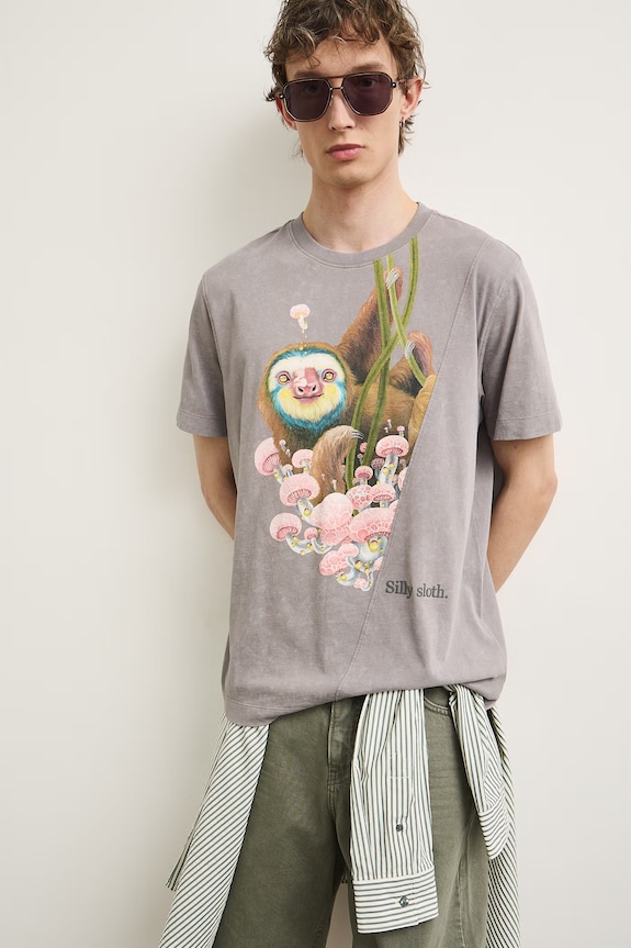 Medicine T-shirt męski bawełniany RS26-TSMA57 szary RS26