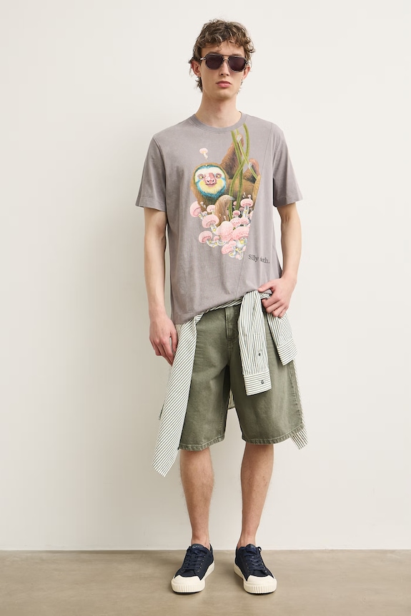 Odzież Medicine T-shirt męski bawełniany RS26-TSMA57 szary