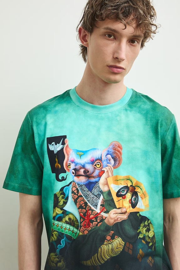 Medicine T-shirt męski bawełniany z elastanem RS26-TSMA59 multicolor