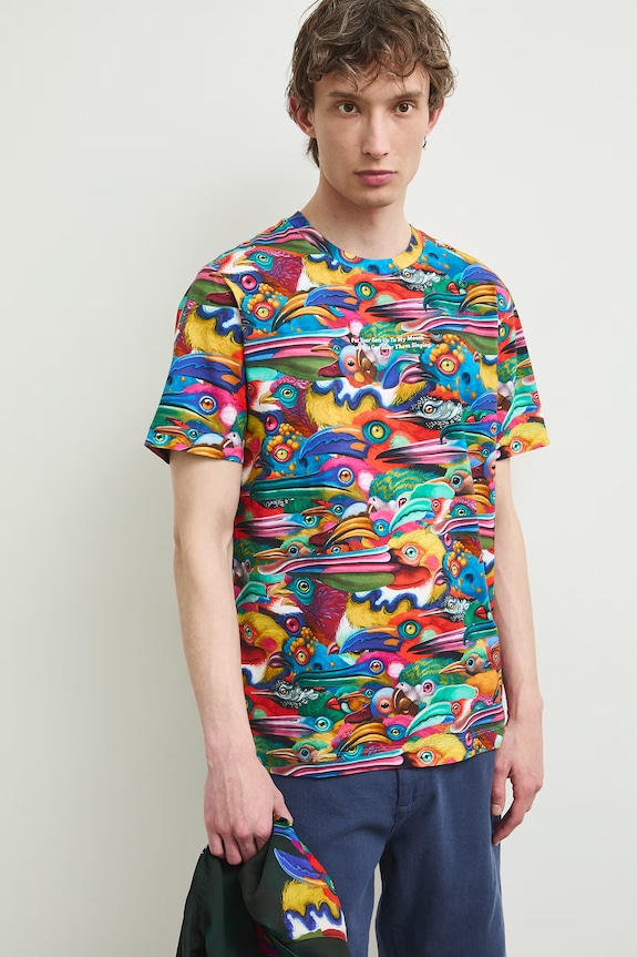 Odzież T-shirt męski bawełniany z elastanem z kolekcji Kit Mizeres x Medicine RS26-TSMA60 multicolor