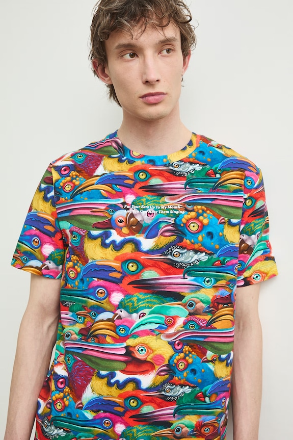 T-shirt męski bawełniany z elastanem z kolekcji Kit Mizeres x Medicine RS26-TSMA60 multicolor
