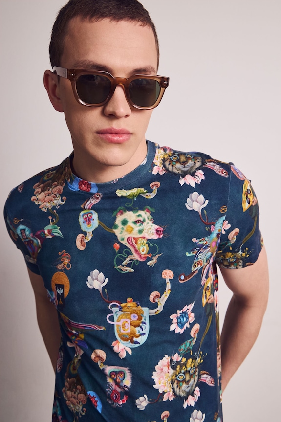 Medicine T-shirt męski bawełniany z elastanem turkusowy RS26-TSMA61