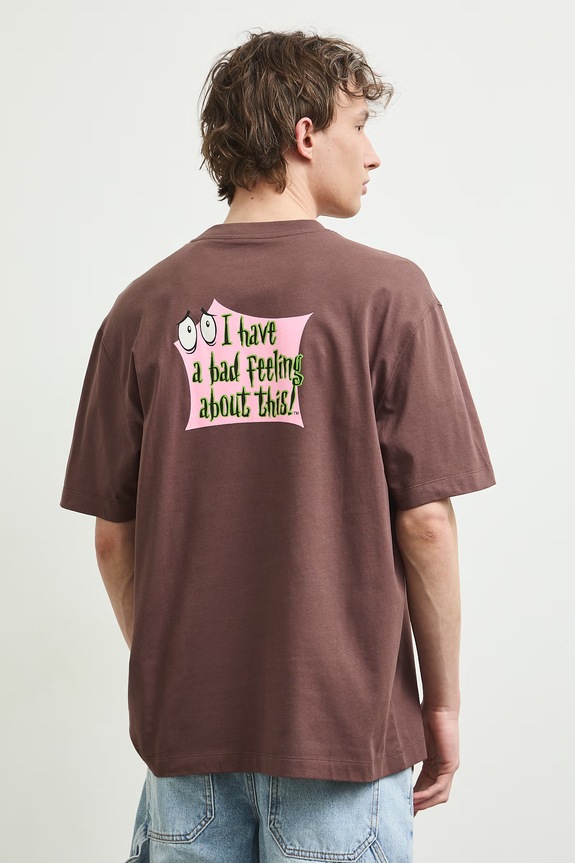 Odzież T-shirt męski bawełniany Courage the Cowardly Dog RS26-TSMA72 brązowy