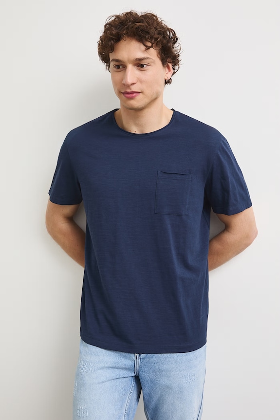 Medicine T-shirt męski bawełniany granatowy RS26-TSMB01