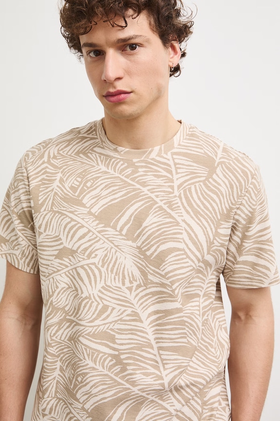 Medicine T-shirt męski bawełniany beżowy RS26-TSMB11