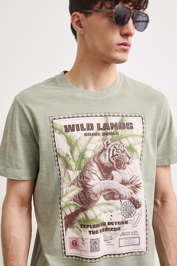 Medicine t-shirt męski bawełniany zielony RS26-TSMB13