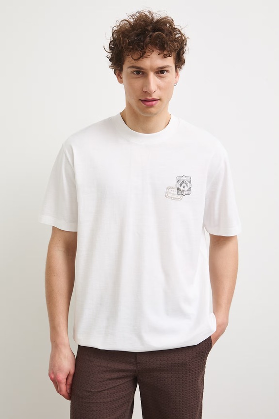 Medicine T-shirt męski bawełniany biały RS26-TSMB16