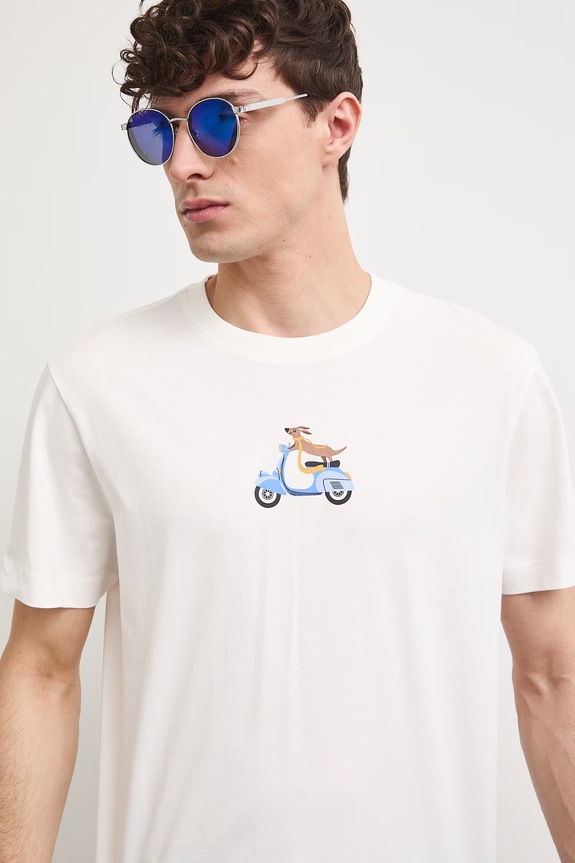 Medicine T-shirt męski bawełniany beżowy RS26-TSMB26