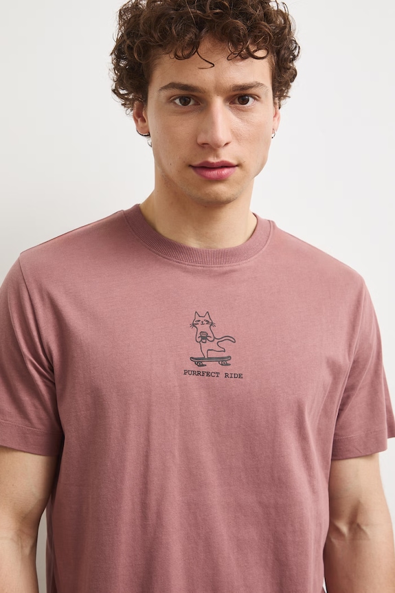 Medicine T-shirt męski bawełniany różowy RS26-TSMB26