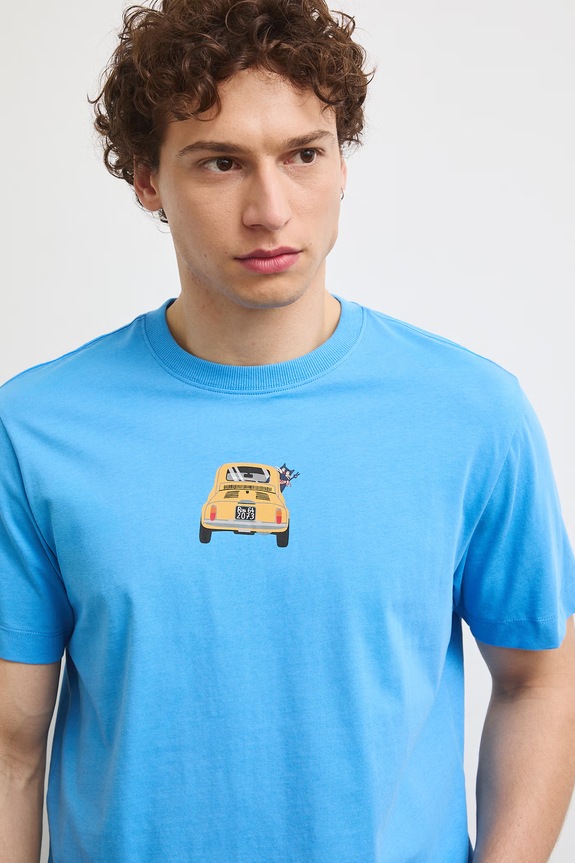 Medicine T-shirt męski bawełniany niebieski RS26-TSMB26