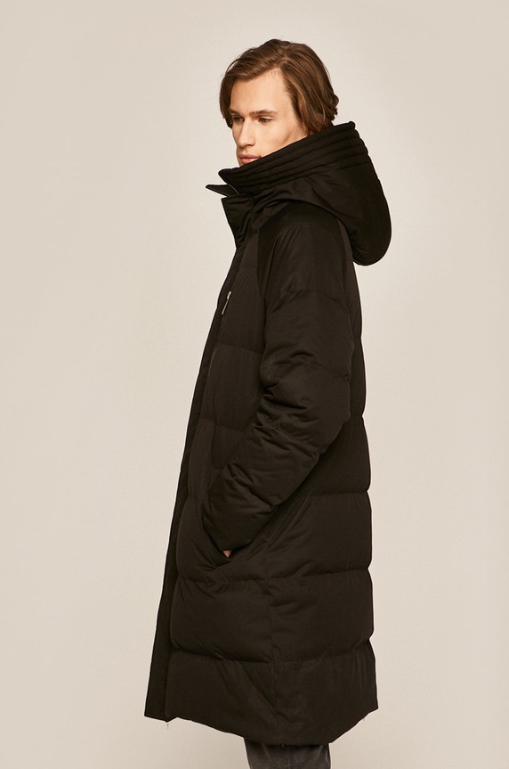 Kurtka męska puchowa czarna pozostałe czarny RW19.KUM805