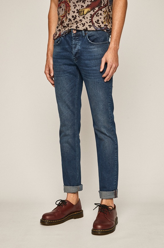 Jeansy męskie straight niebieskie niebieski RW19.SJM925