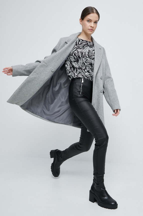 Medicine kabát gyapjú keverékből RW22.KPD500 szürke RW22