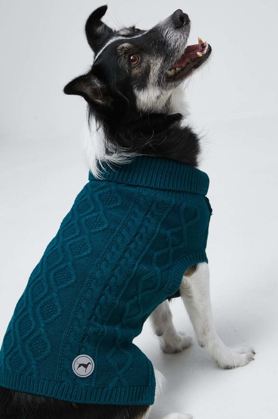 Sweter dla pupila z fakturą kolor zielony RW22.SWU0A0 turkusowy RW22