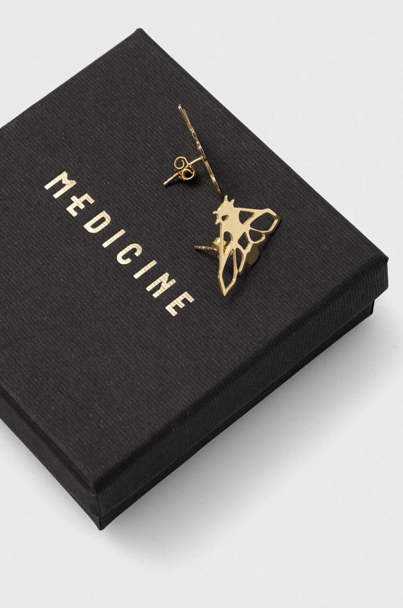 Akcesoria Kolczyki ze srebra pokrytego złotem damskie Medicine x Todoro RW23-AKDA10 żółty