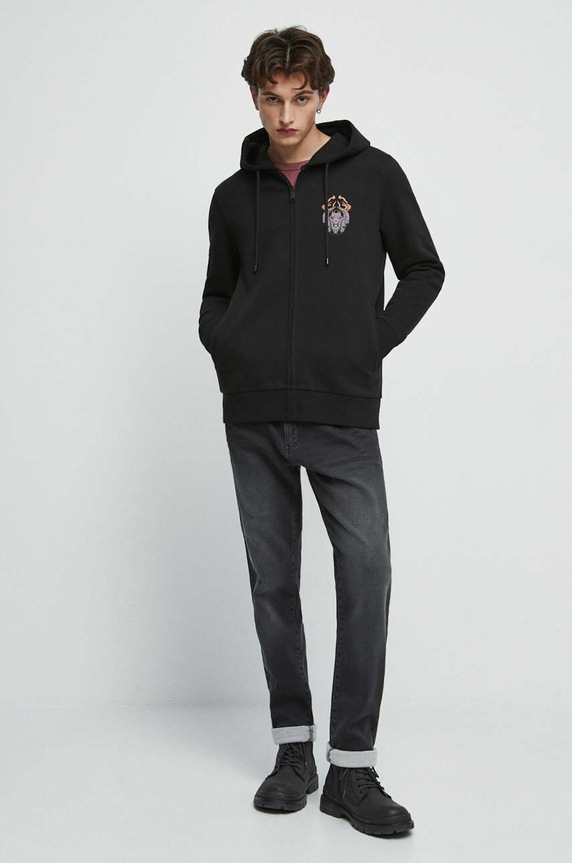 Bluza męska z nadrukiem kolor czarny RW23.BLM402 czarny RW23