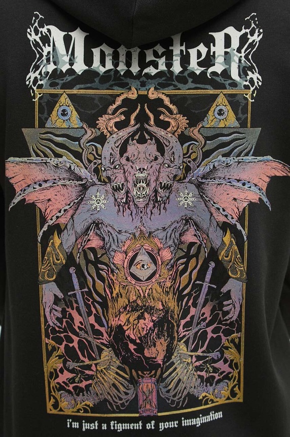 Bluza męska z nadrukiem kolor czarny RW23.BLM402