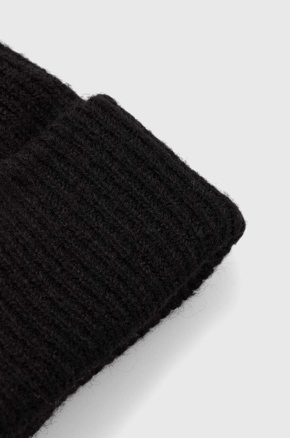 Doplňky Čepice z vlněné směsi dámská černá barva RW23.CAD701 černá