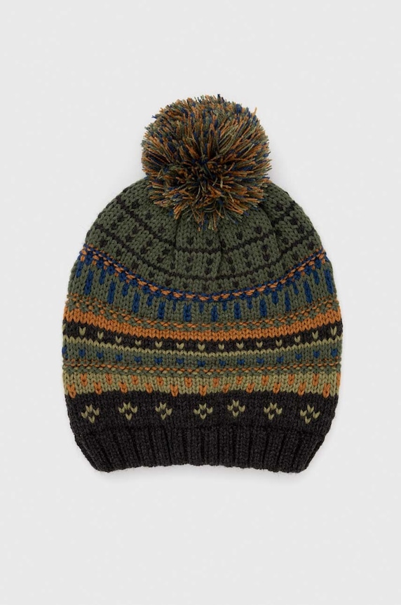 Czapka męska beanie z pomponem kolor multicolor pozostałe multicolor RW23-CAM807
