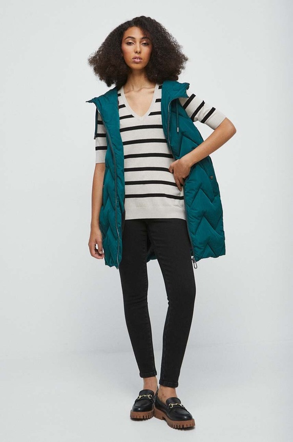 Kamizelka damska ocieplana kolor zielony RW23.KMD300 zielony RW23