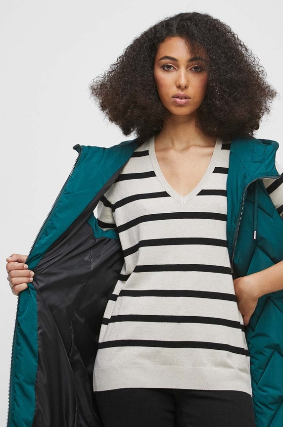 Kamizelka damska ocieplana kolor zielony RW23.KMD300