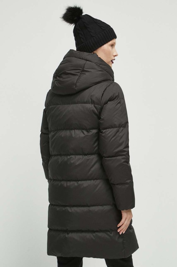 Odzież Płaszcz puchowy damski pikowany kolor czarny RW23.KPD706 czarny