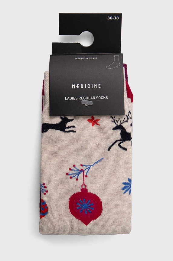 Oblečení Bavlněné ponožky dámské vánoční (2-pack) více barev RW23.LGDA07 vícebarevná