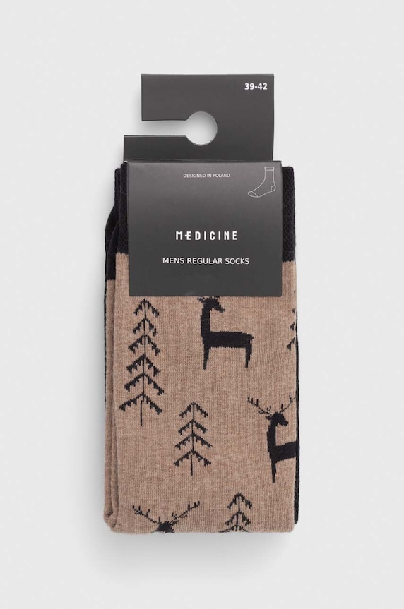 Skarpetki bawełniane męskie wzorzyste (2-pack) kolor multicolor RW23.LGM707 multicolor RW23