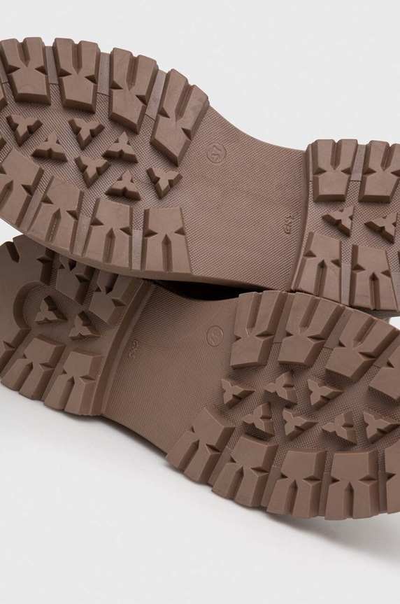 Semišové boty dámské béžová barva RW23.OBD412 béžová