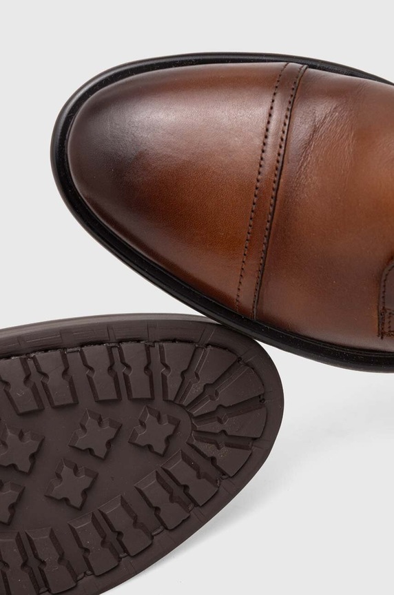 Členkové topánky pánske hnedá farba hnedá RW23.OBM601