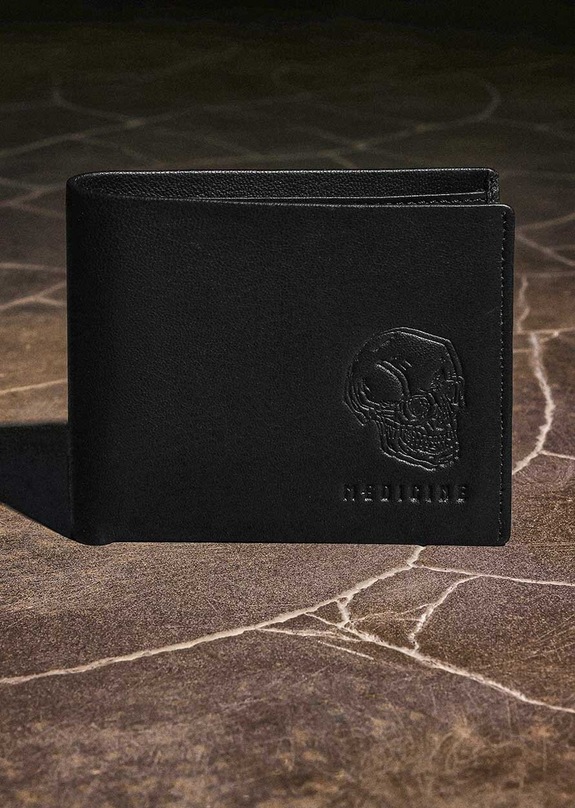 Portfel skórzany męski gładki kolor czarny skóra licowa czarny RW23.PFM901