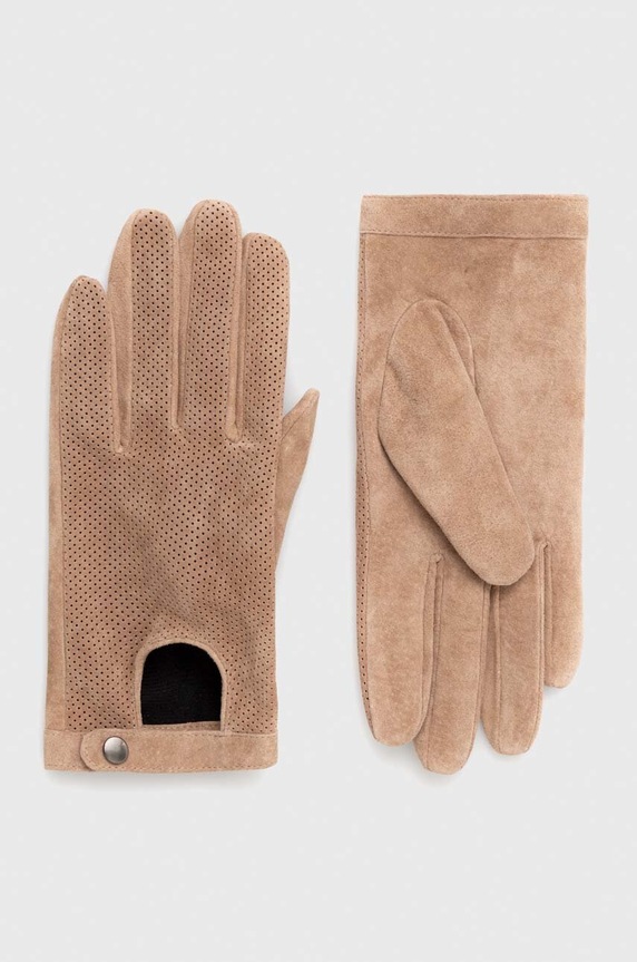 Rukavice od antilop kože Medicine bez uzorka bež RW23-RED503