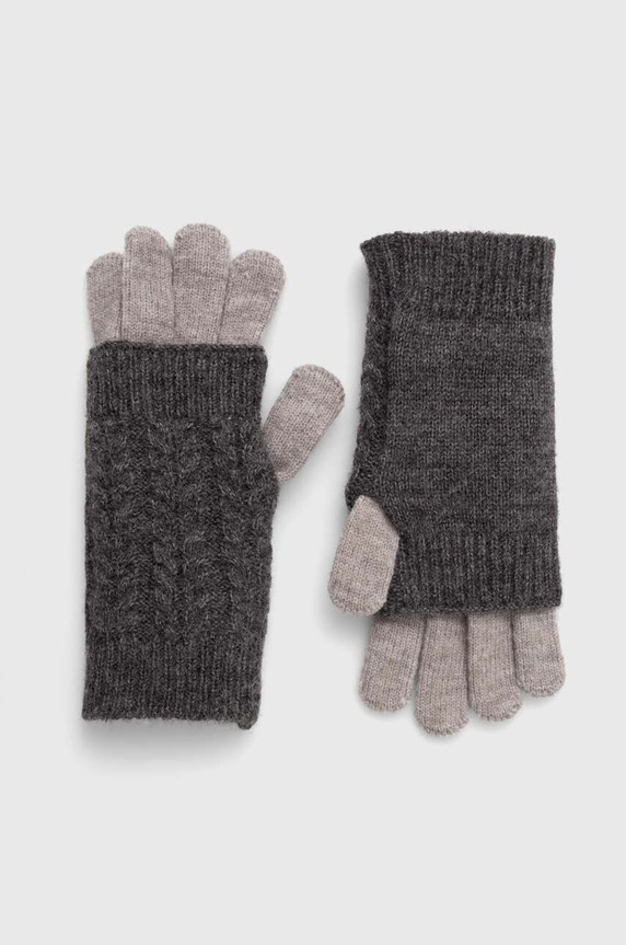 Rękawiczki damskie z dzianiny kolor szary pozostałe szary RW23.RED801