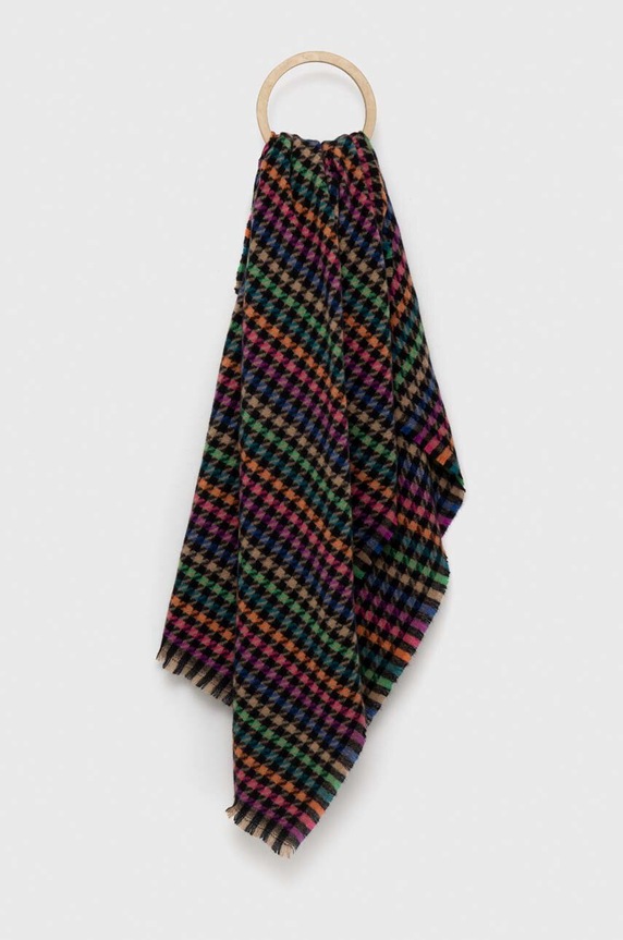 Szal damski wzorzysty z wiskozą kolor multicolor tkanina multicolor RW23.SAD605