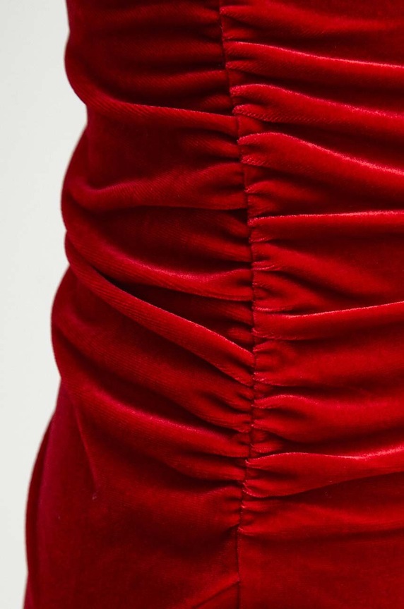 Odzież Spódnica damska welurowa kolor różowy RW23.SDDA07 różowy