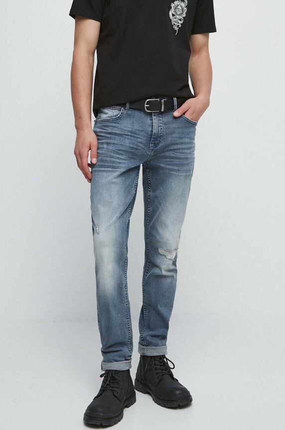 Jeansy męskie slim kolor niebieski RW23.SJM503 niebieski RW23