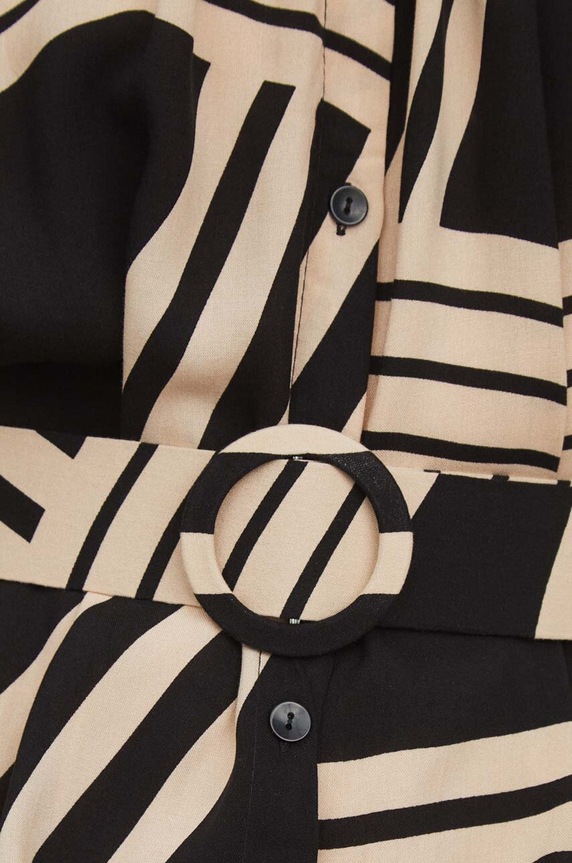 Sukienka damska midi wzorzysta kolor czarny RW23.SUD807 czarny