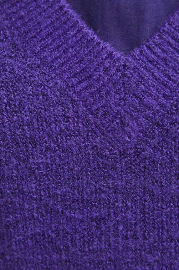 Sweter damski gładki kolor fioletowy RW23.SWD080 fioletowy