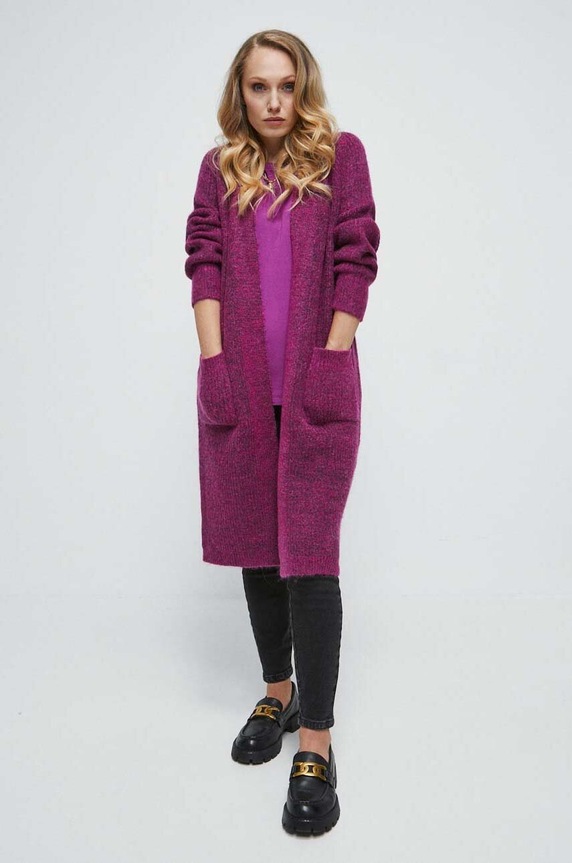 Bavlnené hladké dámske tričko fialová farba RW23.TSD060 fialová RW23