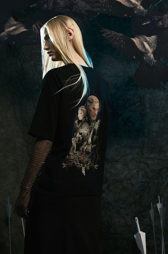 T-shirt damski z kolekcji The Witcher x Medicine kolor czarny okrągły czarny RW23.TSD958