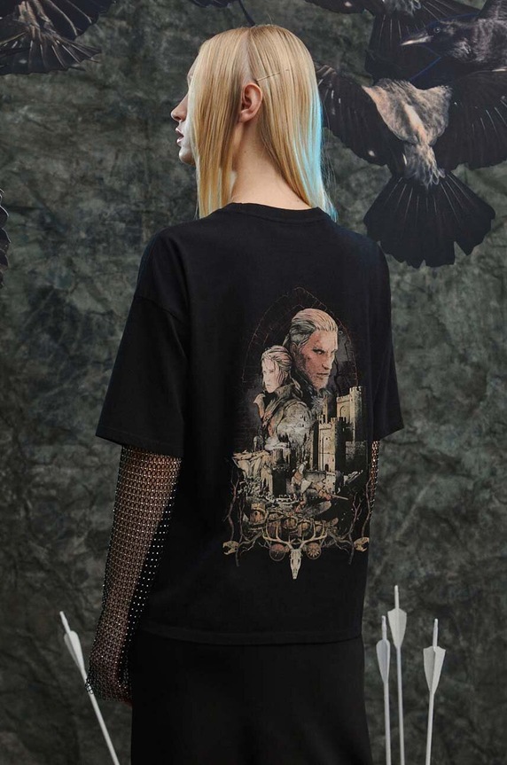 T-shirt damski z kolekcji The Witcher x Medicine kolor czarny czarny RW23.TSD958