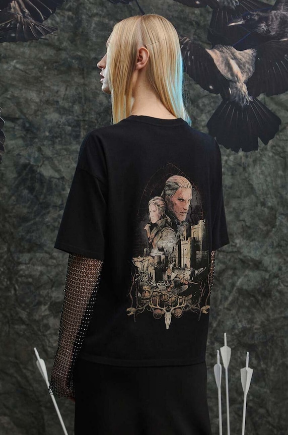T-shirt damski z kolekcji The Witcher x Medicine kolor czarny czarny RW23.TSD958