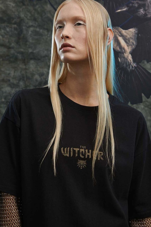 T-shirt damski z kolekcji The Witcher x Medicine kolor czarny RW23.TSD958 czarny