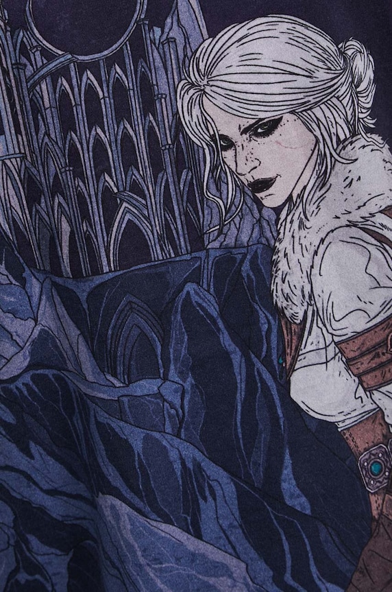 Bavlněné tričko dámské z kolekce The Witcher x Medicine tmavomodrá barva RW23.TSD961