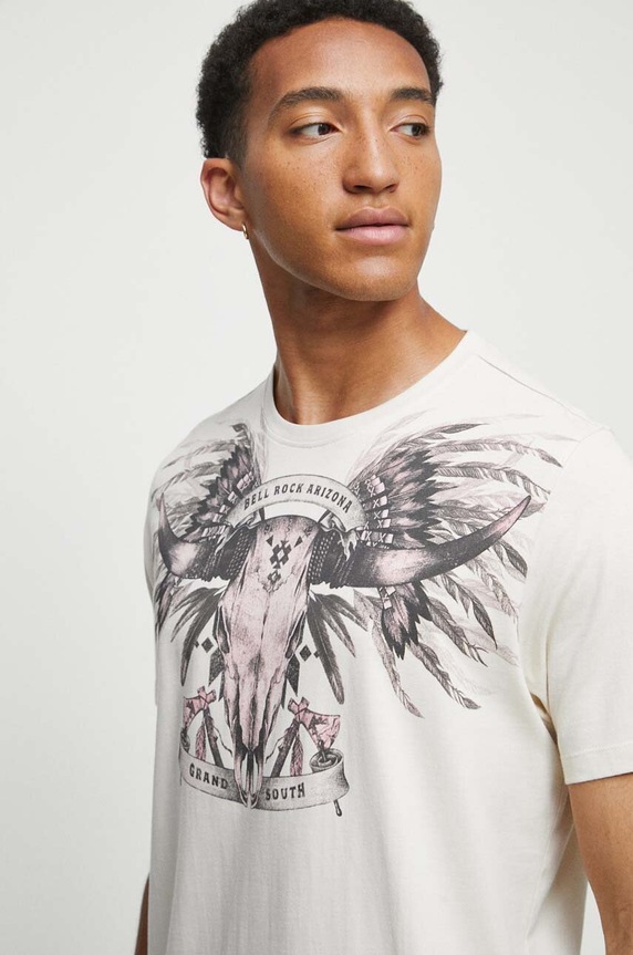 Medicine t-shirt bawełniany beżowy RW23.TSM208