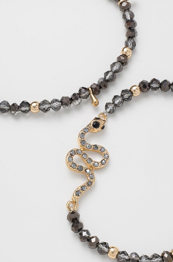 Bransoletki damskie z ozdobnymi elementami (3-pack) kolor szary RW24-AKD307 szary RW24